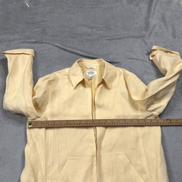 NWT Talbots Women's Yellow Linen Open Front Blazer Jacket Size 10 BRAND NEW! - Picture 8 of 11